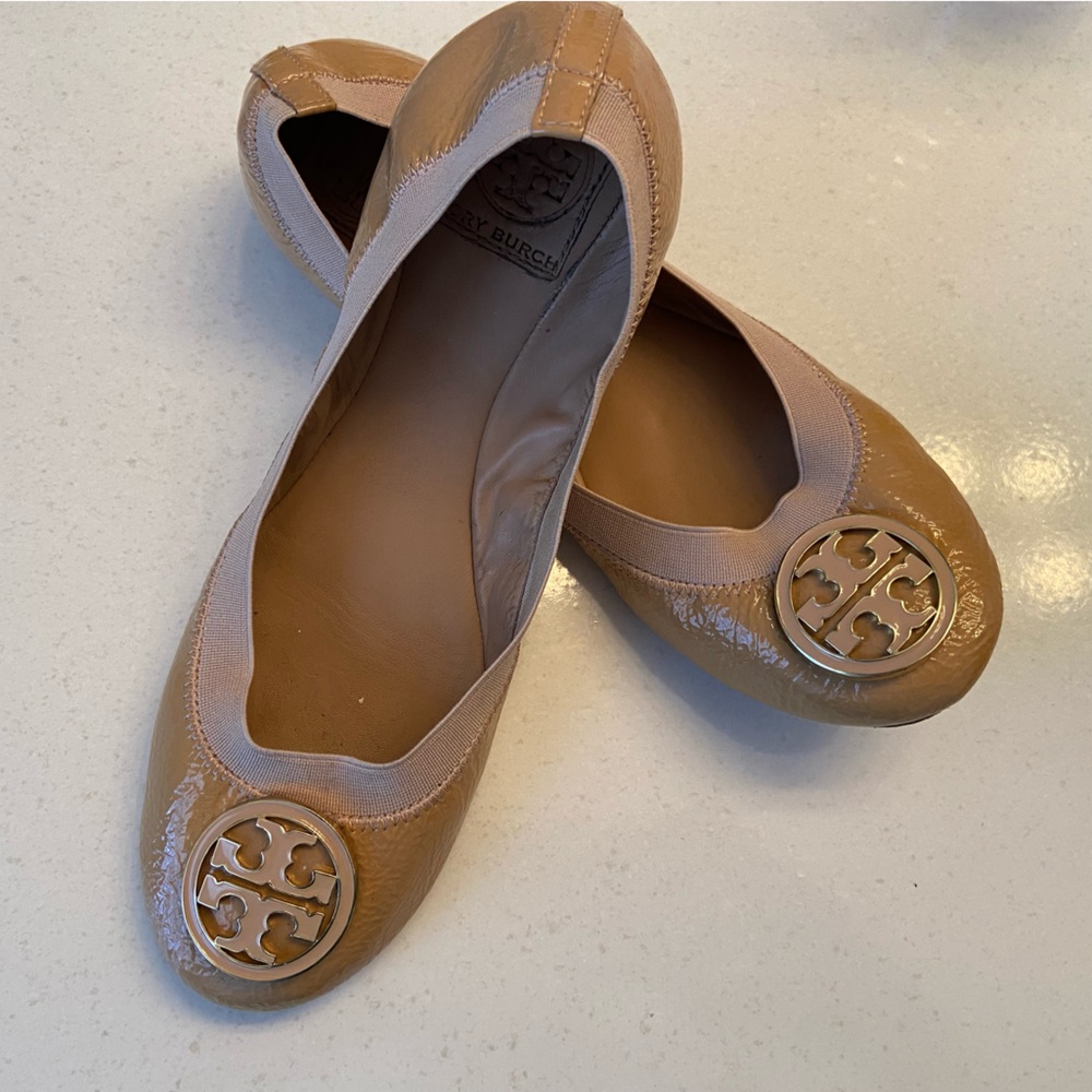Tory Burch Tan Ballet Flats Size 7.5